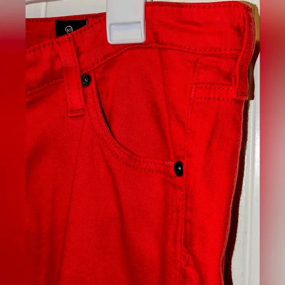 Vibrant Red "The Stevie Ankle" Slim Straight Leg SZ 32 R - Picture 9 of 10